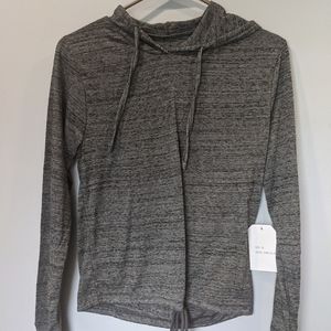 NWT grey long sleeve with hood